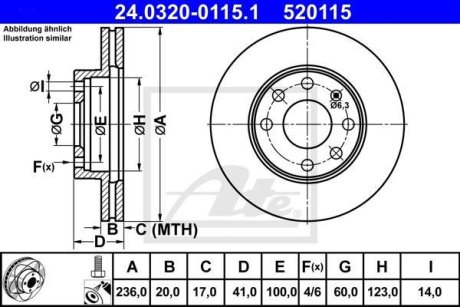 Диск гальмівний Power Disc ATE 24032001151 (фото 1)