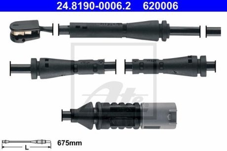 Датчик зносу колодок гальмівних ATE 24.8190-0006.2