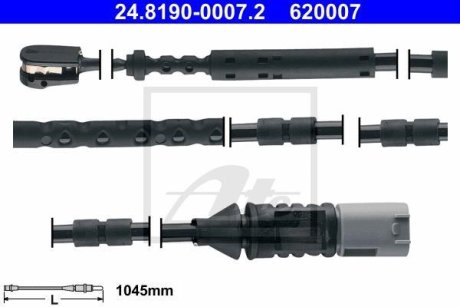 Датчик зносу колодок гальмівних ATE 24.8190-0007.2 (фото 1)