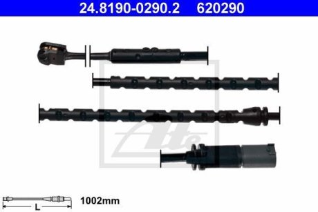 Датчик зносу гальмівних колодок ATE 24819002902 (фото 1)