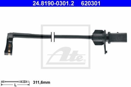 Датчик зносу колодок гальмівних ATE 24.8190-0301.2