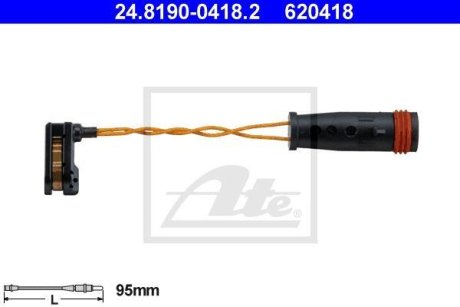 Датчик зносу колодок гальмівних ATE 24.8190-0418.2