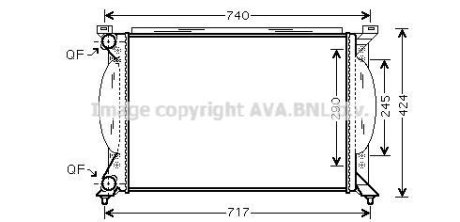 Радиатор охлаждения двигателя AVA COOLING AI2195 (фото 1)