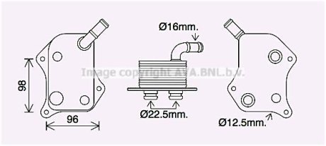 AVA Олійний радіатор VW PASSAT (2001) 2.0 (вир-во AVA) AVA COOLING AI3414