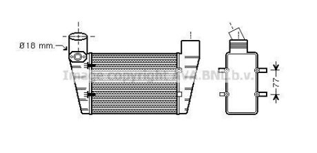 Інтеркулер Audi A4/6,Passat 1.8T/1.9TDI 97- AVA COOLING AI4225 (фото 1)