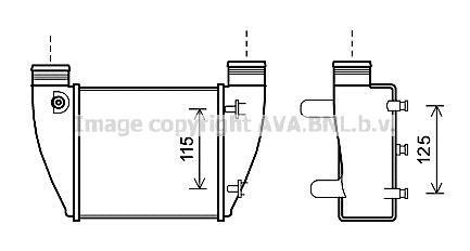 AVA AUDI Інтеркулер A4 B7 04-, SEAT AVA COOLING AI4364