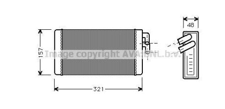 Радіатор обігрівача AUDI 100/200/A6 ALL MT/AT (Ava) AVA COOLING AI6052