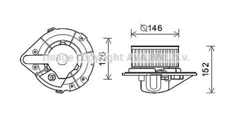 Вентилятор салону (вир-во AVA) AVA COOLING AI8501