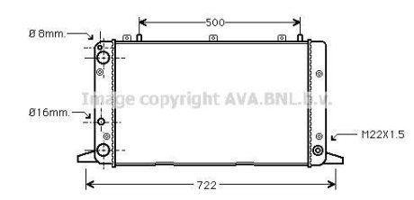 AVA Радіатор охолодження 80/90 QUATTRO 66 KW 86- AVA COOLING AIA2047