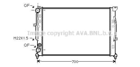 Радиатор охлаждения двигателя AVA AVA COOLING AIA2123