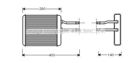 AVA FIAT Радіатор опалення Alfa Romeo 147/156 AVA COOLING AL6072