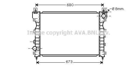 AVA LAND ROVER Радіатор охолодження Freelander 1.8/2.5 98- AVA COOLING AU2174