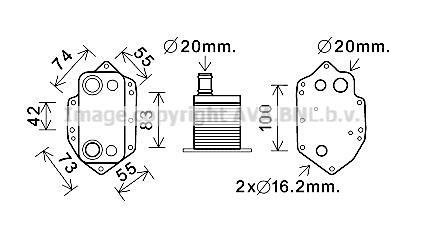 Охолоджувач оливи AVA COOLING BW3554