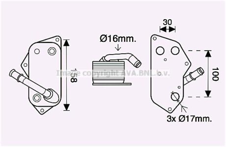 Охолоджувач оливи AVA COOLING BW3558