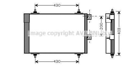 Радіатор кондиціонера CITROEN BERLINGO/ PEUGEOT PARTNER (AVA) AVA COOLING CNA5241D