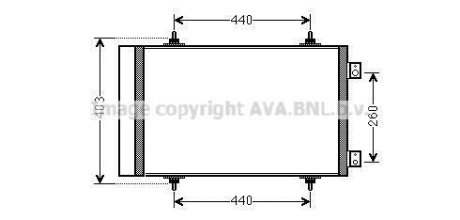 Радиатор кондиционера PSA Jumpy Expert II 1,6d 2,0d AVA AVA COOLING CNA5263D