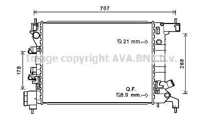 AVA CHEVROLET Радіатор системи охолодження двигуна AVEO 11- AVA COOLING CTA2047