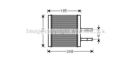 Радіатор обігрівача салону Chevrolet Aveo T200 AVA AVA COOLING CTA6042