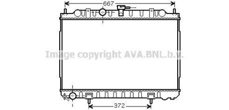 Радиатор охлаждения двигателя Nissan X-Trail (01-08) MT AVA AVA COOLING DN2238