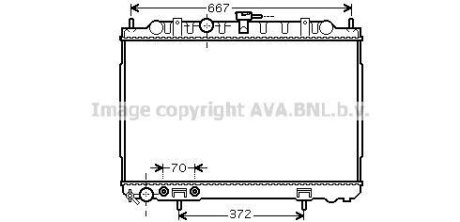 Радіатор охолодження двигуна AVA AVA COOLING DN2239