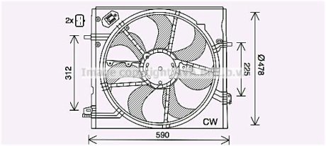 AVA Вентилятор радіатора X-TRAIL III 1.6 dCi 14- AVA COOLING DN7535