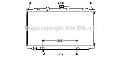 Радиатор охлаждения двигателя Nissan Almera N16 (01-), Primera P12 (00-) MT AVA COOLING DNA2215