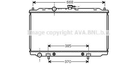 Радиатор охлаждения двигателя Nissan Primera (02-08) 1,8i AT, Primera (00-06) 1 AVA COOLING DNA2218