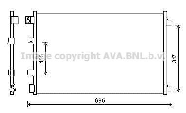 Радиатор кондиционера Nissan Qashqai I (07-13) 1.6i 2.0i CVT AVA COOLING DNA5406