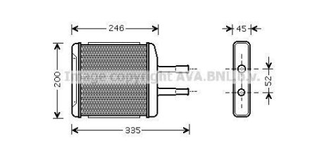 Радиатор отопителя салона Chevrolet Evanda, Epica AVA COOLING DW6059