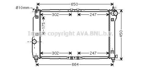 Радиатор охлаждения двигателя AVA AVA COOLING DWA2067