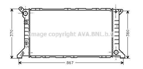 AVA FORD Радіатор охолодження (з конд.) TRANSIT TOURNEO 2.4 D 94-, 2.5 D 94-, TRANSIT 2.5 91- AVA COOLING FD2206