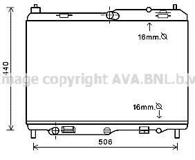 Радіатор охолодження двигуна Ford Fiesta 1,4i AT 08> AVA COOLING FD2441 (фото 1)