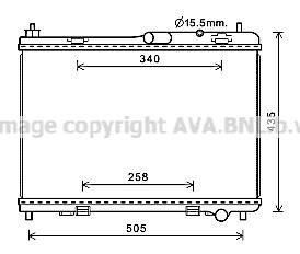 Радиатор охлаждения двигателя Ford B-max (12-) Fiesta (15-) 1,6i AVA COOLING FD2605 (фото 1)