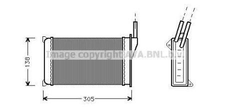 Радіатор обігрівача FORD (вир-во AVA) AVA COOLING FD6093