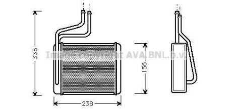 Радіатор обігрівача салону Ford Mondeo (00-) AVA AVA COOLING FD6286