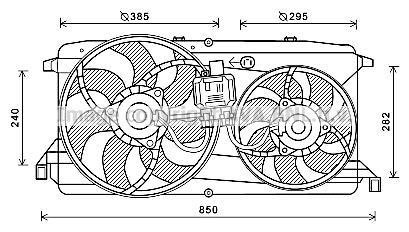 AVA FORD Вентилятор радіатора TRANSIT 2.2 06- AVA COOLING FD7579