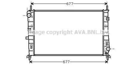 Радіатор охолодження двигуна Ford Mondeo II (97-01) MT AVA AVA COOLING FDA2165