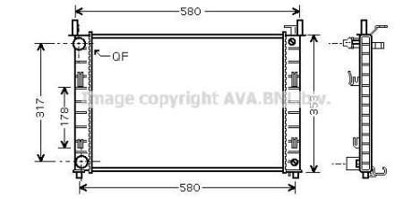 Радіатор охолодження (вир-во AVAl) AVA COOLING FDA2324