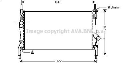 Радіатор охолодження двигуна Ford Transit, Transit Tourneo (06-14) AVA COOLING FDA2405 (фото 1)