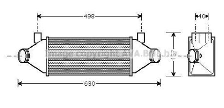 Інтеркулер Ford Transit 2.4TDDI (00-) AVA COOLING FDA4314 (фото 1)