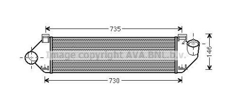 Інтеркулер Focus II 1.6 TDCi * 02/08-(AVA) AVA COOLING FDA4438