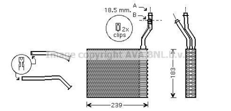 Радіатор обігрівача салону Ford Focus II, Focus C-Max, Mazda 3 I AVA AVA COOLING FDA6364