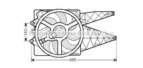 AVA Вентилятор радіатора Amarok, Caddy III, Golf V,VI, Passat, Touran, Skoda Octavia II, Supe AVA COOLING FT7530