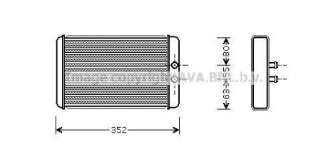 Радиатор отопителя салона Citroen Jumper Fiat Ducato Peugeot Boxer 2,0d 2,2d 2,8d 02> AVA AVA COOLING FTA6265