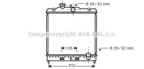 Радіатор охолодження двигуна Honda Civic (95-01) MT AVA COOLING HD2120 (фото 1)