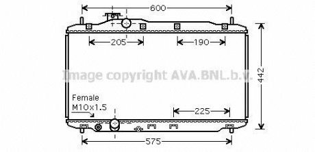 Радіатор охолодження двигуна Honda Civic (05-12) 1,8i MT AVA AVA COOLING HD2189