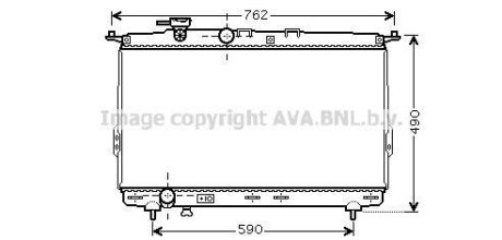 Радіатор охолодження HYUNDAI SONATA IV (EF) (98-) (вир-во AVA) AVA COOLING HY2106