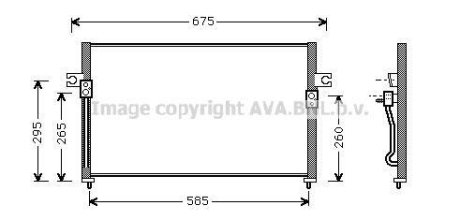 AVA HYUNDAI Радіатор кондиціонера (конденсатор) H100 AVA COOLING HY5058