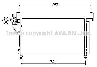 AVA HYUNDAI Радіатор кондиціонера (конденсатор) H-1 2.5 08- AVA COOLING HY5315D