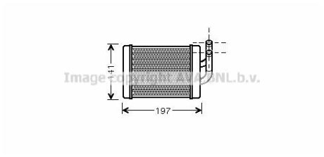 Радіатор обігрівача салону Hyundai H-100, Porter 2.5D (94-) AVA AVA COOLING HY6158